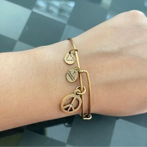 Alex and ani copper peace sign bracelet